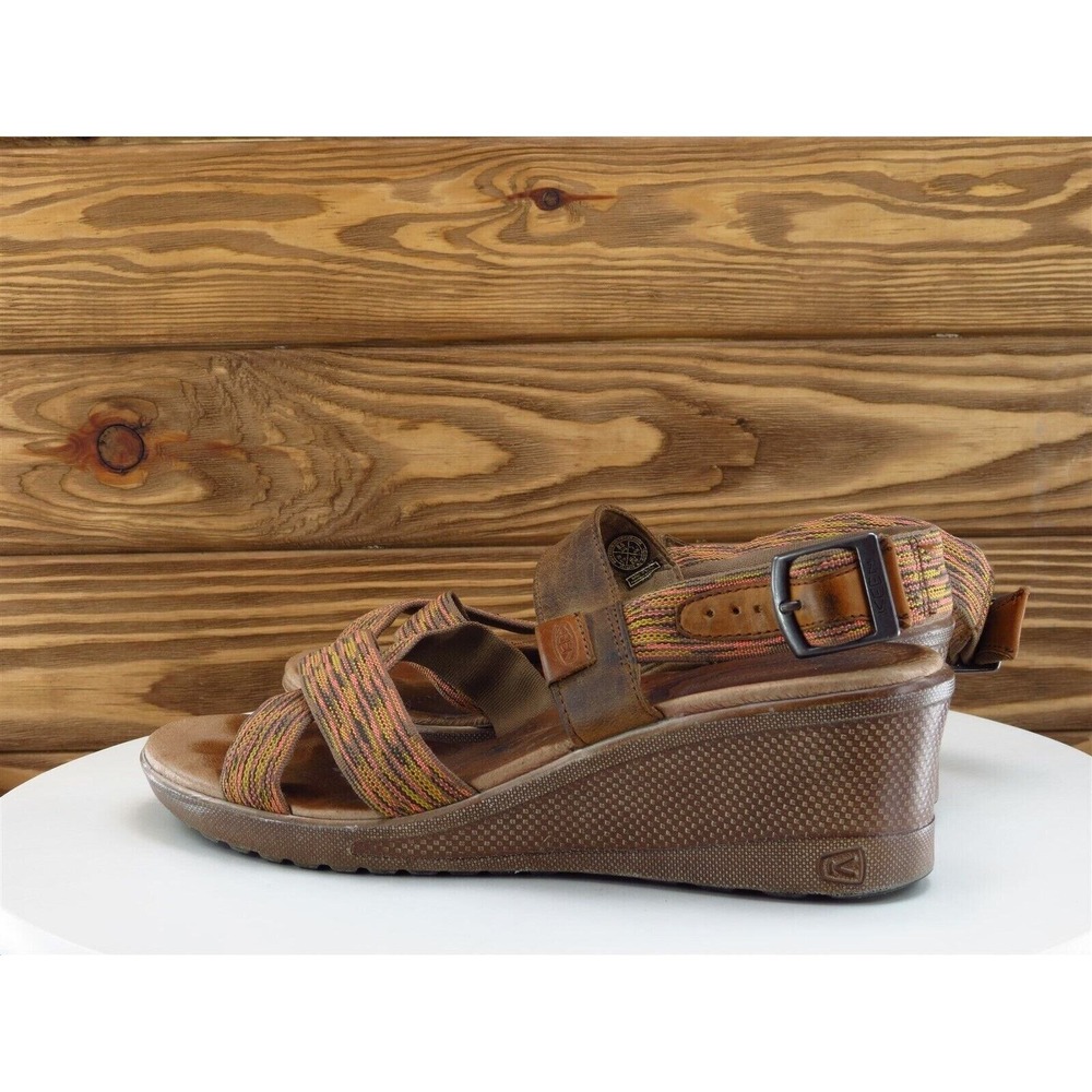 KEEN Size 8.5 M Women Sandal Ankle Strap Brown Fabric - Picture 8 of 10